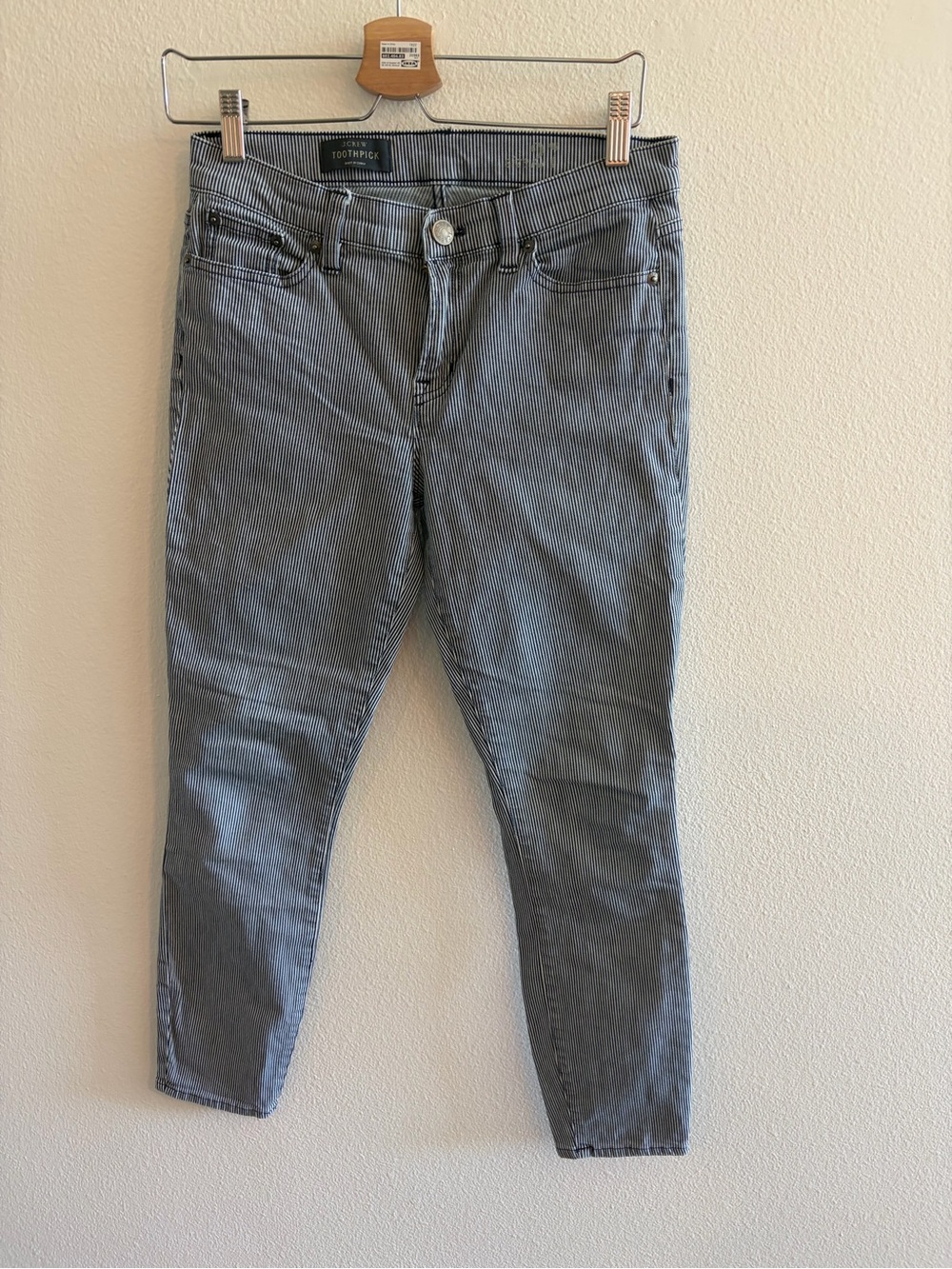 J. Crew Toothpick Striped Jeans